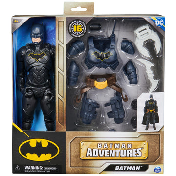 DC Comics  Batman Adventures  Batman Action Figure with 16 protective covering Accessories  17 Points of Articulation  12-inch  Super Hero Kids Toy for Boys & Girls