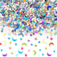 MARFOREVER Holographic Star Moon Confetti, Glitter Birthday Star Scatter Table Confetti Iridescent Sequins Sprinkles Metallic Fo
