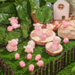 Menkxi 162 Pcs Mini Resin Pig Animals Bulk Tiny Piggy Figures Pig Party Decorations Mini Resin Pig Toys Miniature Garden Landsca