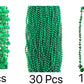 GZYSSL 72 Pcs St. Patrick's Day Bead Necklaces Bulk Green St. Patrick's Shot Glass Bead Necklaces St. Patrick's Clover Beads Dec