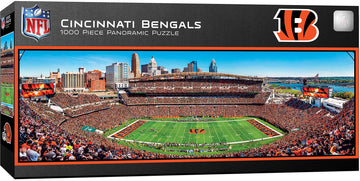 Masterpieces Nfl Cincinnati Bengals Stadium Panoramic Jigsaw Puzzle, 1000 Pieces, Team Color (91434)