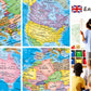 Exerz 8' World Globe - Political Map Educational Earth Globe - English