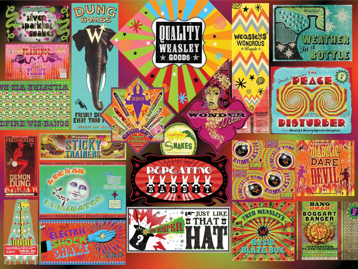 New York Puzzle Company - Harry Potter Weasleys' Wizard Wheezes - 1000 Piece Jigsaw Puzzle for mature-themeds