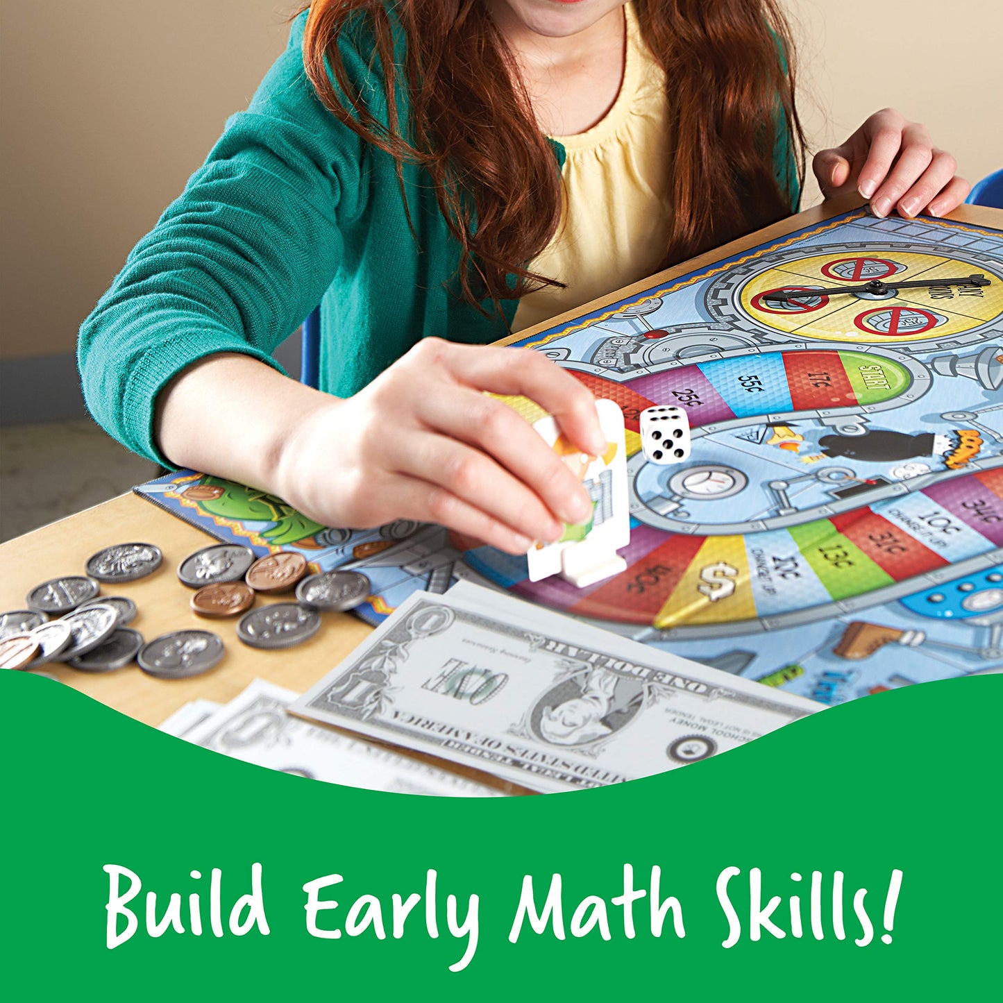 Learning Resources Money Bags Coin Value Game - Ages 7+ Fun Games for Kids  Develops Math Skills and Recognition  Educational Play Kids For 2 to 4 Players