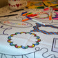 The Coloring Table - Frame Fun Design - Square Tablecloth - Fabric Coloring Tablecloth - Colorable Designs - Washable And Reusab