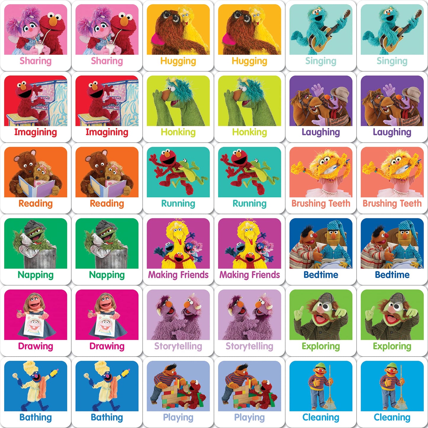 MasterPieces Sesame Street Matching Game for Kids - Fun Family Game, Assorted Colors, Model 42112