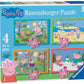 Ravensburger Peppa Pig Four Seasons 4 In Box (12, 16, 20, 24 Pieces) Jigsaw Puzzles For Kids Age 3 Years Up