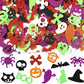 JULBEAR 300 Pieces Halloween Foam Stickers Glitter Self-Adhesive Pumpkin Spider Bat Craft Stickers for Kids Halloween Party Favo