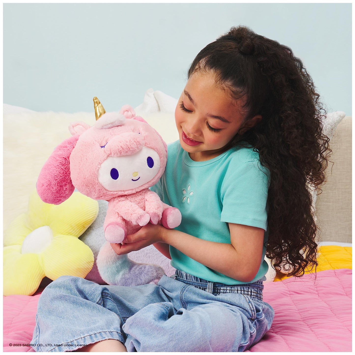 GUND Sanrio My Melody Unicorn Plush Toy  enhanced Stuffed Animal for Ages 1 and Up  Pink  9.5
