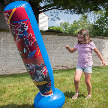 Hedstrom Marvel Spider Man 60 Bop Bag - Red Inflatable Punching Bag for Kids, Fun Indoor/Outdoor Activity