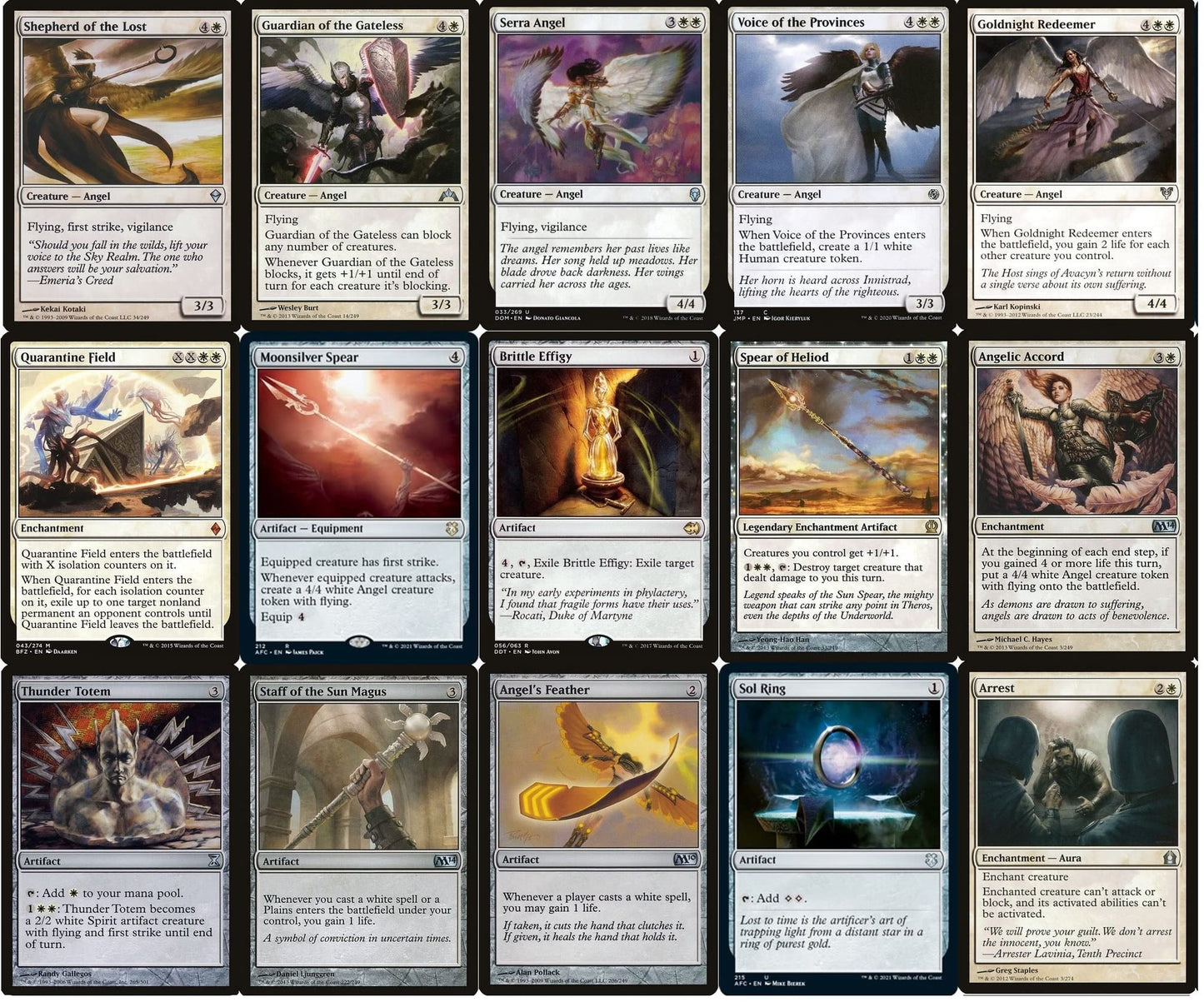 MTG Decks & More Angel Commander Deck - Custom Built Elite - 100 Card - Paper - 2.5 x 3.5 inches