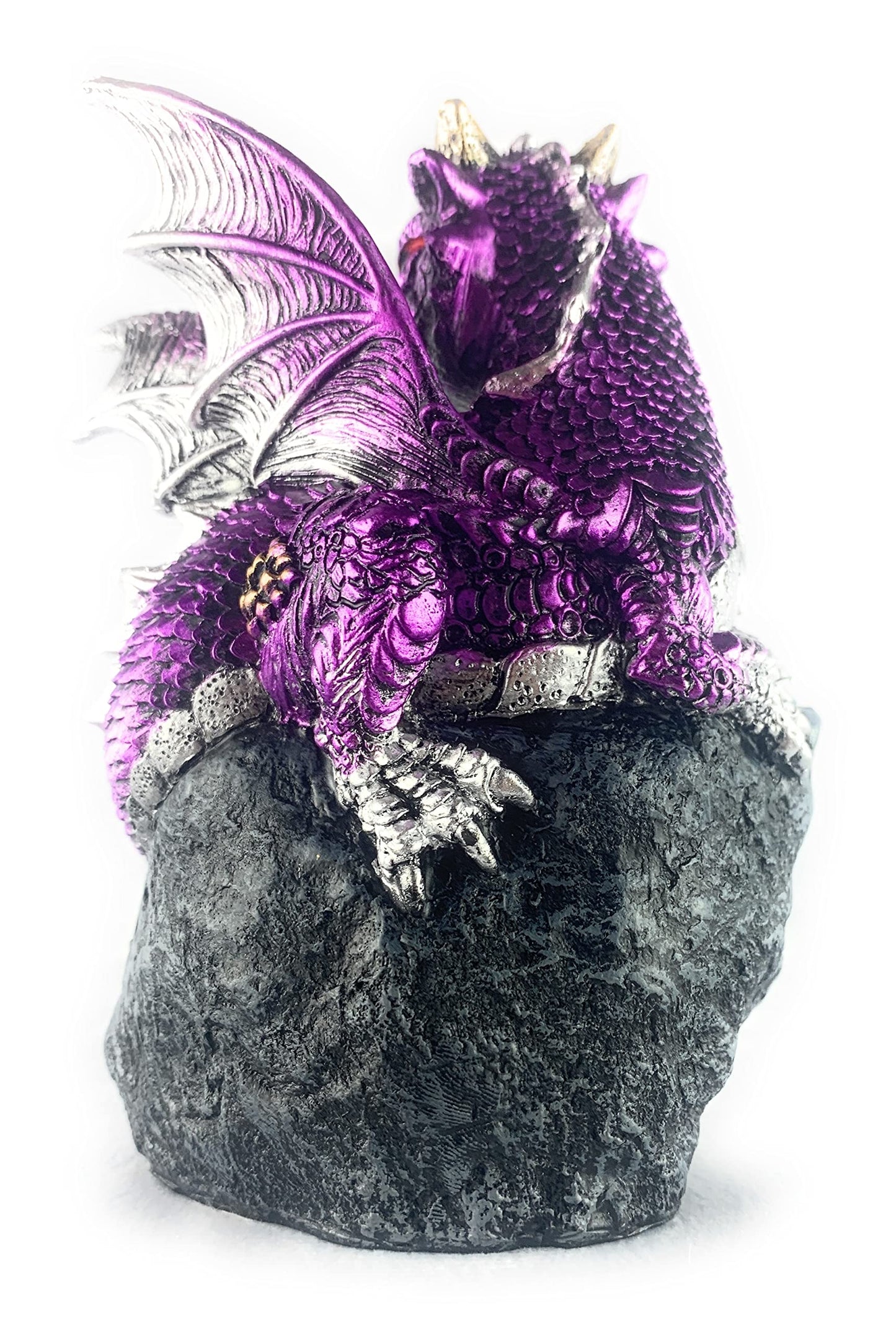 Aint It Nice Dragon Statue Medieval Baby Dragon With Crystal Egg Nest Decorative Figurine Geode Sparkling Crystal Cave Dragon Fi