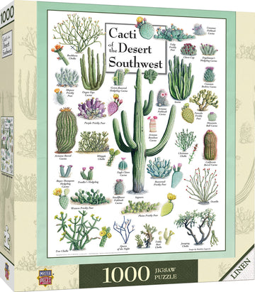 Masterpieces 1000 Piece Jigsaw Puzzle For Adults, Family, Or Youth - Cacti Of The Desert Southwest - 19.25'X26.75'
