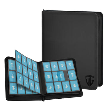 Tcguard 12 Pockets Trading Card Zipper Binder For 720 Cards| Secure Side Loading Pockets | Trading Card Album Folder | Compatibl