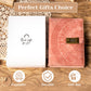 CAGIE Diary with Lock for Women Girls 256 Pages Leather Password Journal with Lock A5 Locking Journal for Writing Note Taking wi