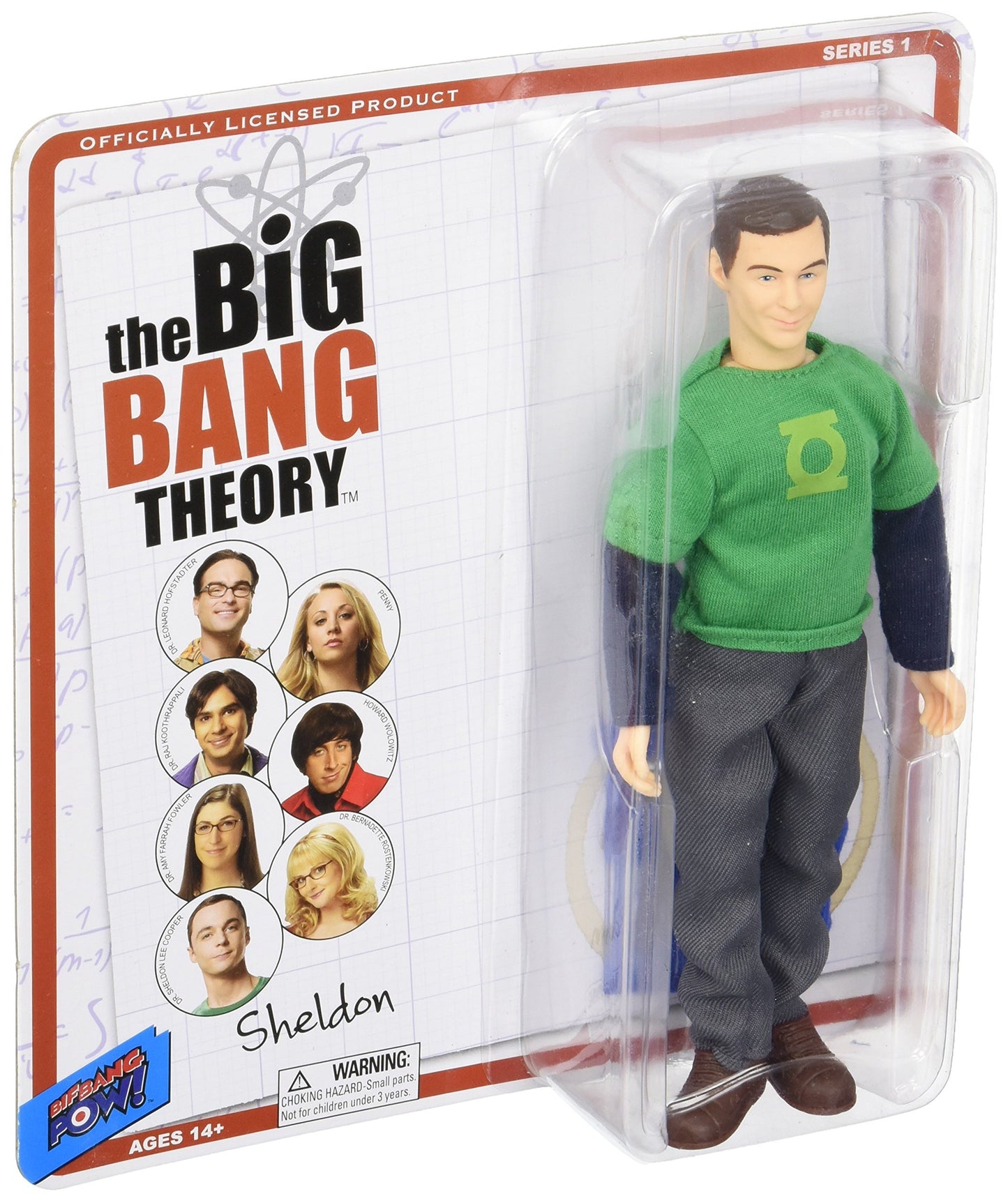 The Big Bang Theory Sheldon Green Lantern/Superman 8-Inch Figure - Green, One Size, Textile Material, Model 814826017797