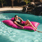 Big Joe Lagoon Lounger No Inflation Needed Pool Float, Summer Melon Double Sided Mesh, Quick Draining Fabric, 5 Feet Giant