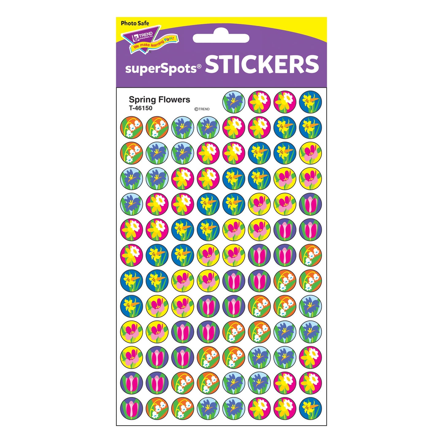 Trend Enterprises Inc. Superspots Stickers Spring Flowers