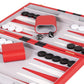 Backgn Set 18 inch  Large - Classic Board Game for mature-themeds and Kids with enhanced Leather Case - Includes Strategy & Tip Guide (Red)