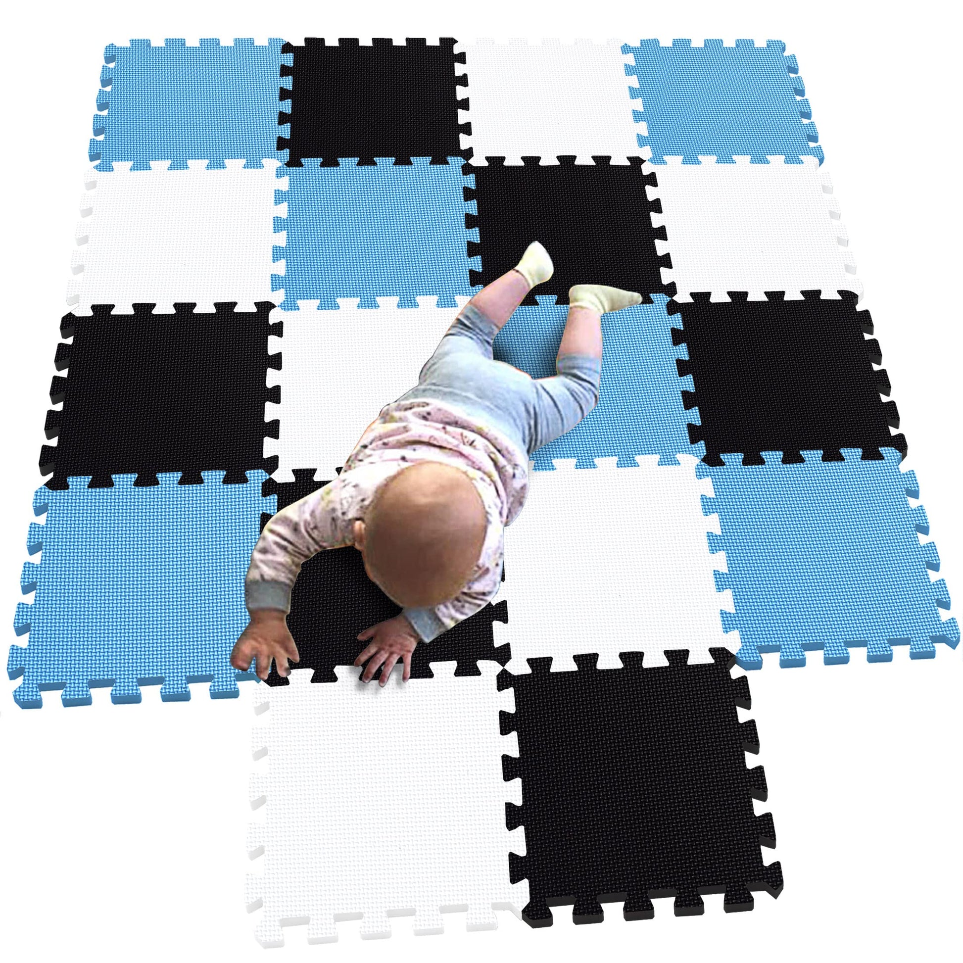 Mqiaoham® 18 Pieces Puzzle Play Mats, Soft Baby Play Mat, Kids Interlocking Foam Floor Tiles, Toddlers Carpet Playmats G301018-101104107