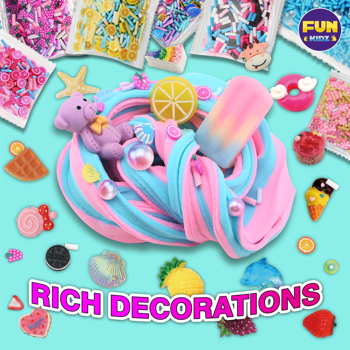 36 Big Cupcake Butter Slime Packs for Girls  FunKidz Two Toned Butter Slime Kit for Kids Party Favors Premade Bulk Slime Toys