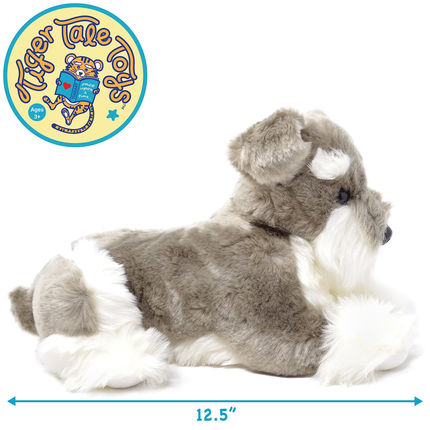 TigerHart 13 Inch Schnauzer Stuffed Animal Plush Toy - Multicolor, Polyester, Model 0850000897786