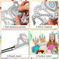 Yaomiao 66 Pieces Foam Princess Tiaras DIY Crowns Kids Party Favors Craft Crystal Diamond Sticker Making Your Own Tiara Girls(Si