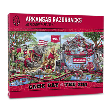 YouTheFan NCAA Arkansas Razorbacks Game Day at The Zoo 500pc Puzzle