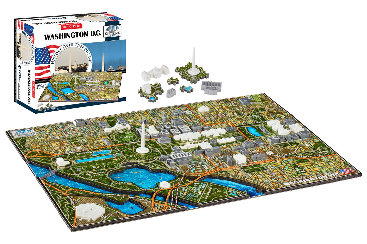 4D Washington Dc Skyline Time Puzzle