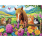 500 Piece Puzzle For Adults- Cats And Horses Puzzle| Recycled Paper Farm Jigsaw Puzzles 500 Pieces | Challenging Family Activity