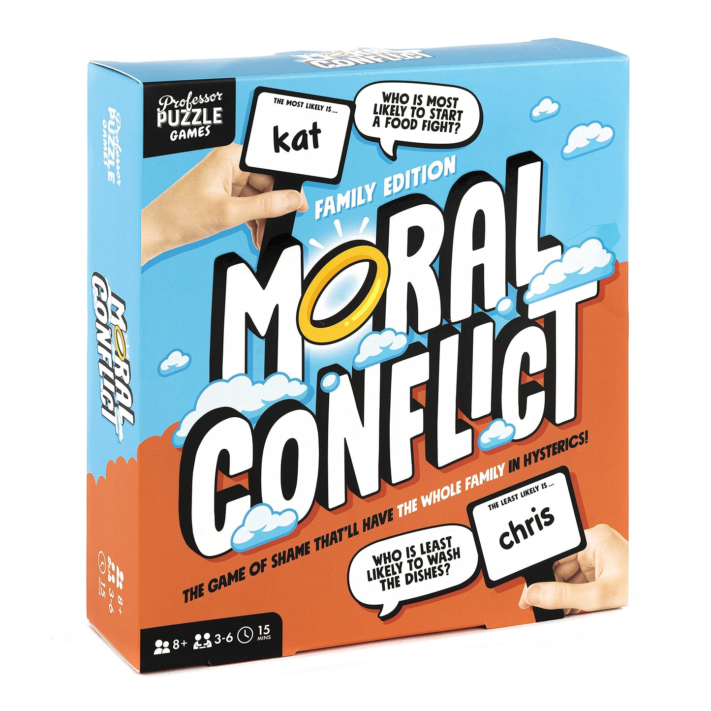 Professor PUZZLE Most Likely to Game - Hilarious Family Game of Shame, One Size, Blue, Model PROPPG7296, Paper