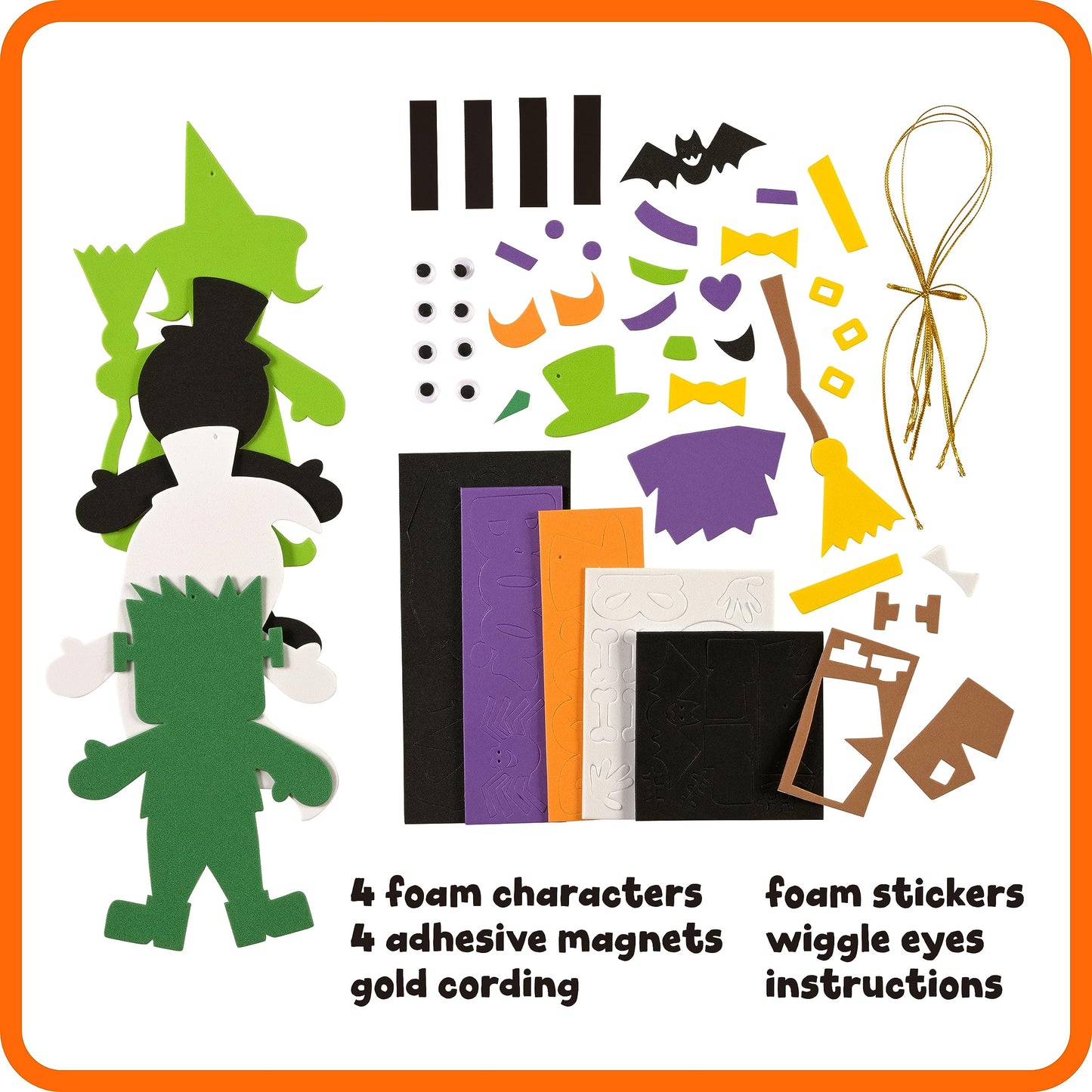 READY 2 LEARN Create Your Own Halloween Characters - Set of 4 - DIY Halloween Craft for Kids - Magnetic - No Glue Required - Kid