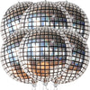 Katchon, Big Silver Disco Ball Balloons - Pack Of 6, Disco Party Decorations | 4D Metallic Disco Balloons For Disco Bachelorette Party Decorations | Prom Balloons, Graduation Decorations Class Of 2025