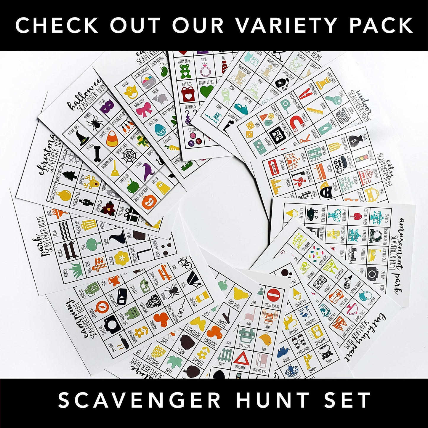 Craftivity Designs Beach Scavenger Hunt Games For Kids, Outdoor Or Indoor, Birthday Party, Road Trip, Travel Activities, Include