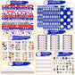 295 Pieces Baseball Party Favors Supplies Set Bulk Mini Baseballs Slap Bracelet Tattoo Sticker Keychain Adjustable Bracelet Good