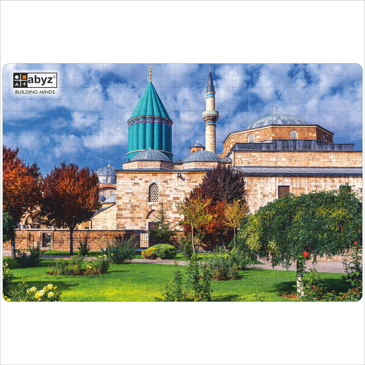Abyz Wooden Jigsaw Puzzle  Mevlana Museum, Turkey Playset For Fun Educational & Little Explorers, 500Pieces Multicolor | Birth