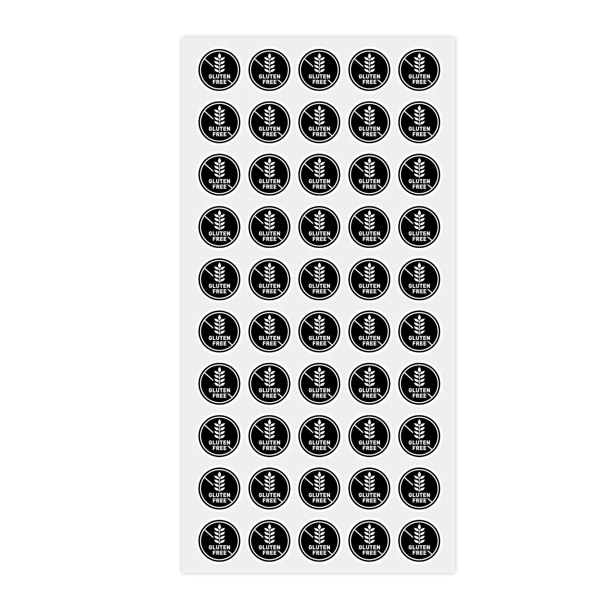 Wedding Meal Stickers - Wedding Meal Indicator Stickers - Wedding Meal Choice Stickers (50 Stickers - Gluten Free, Black)