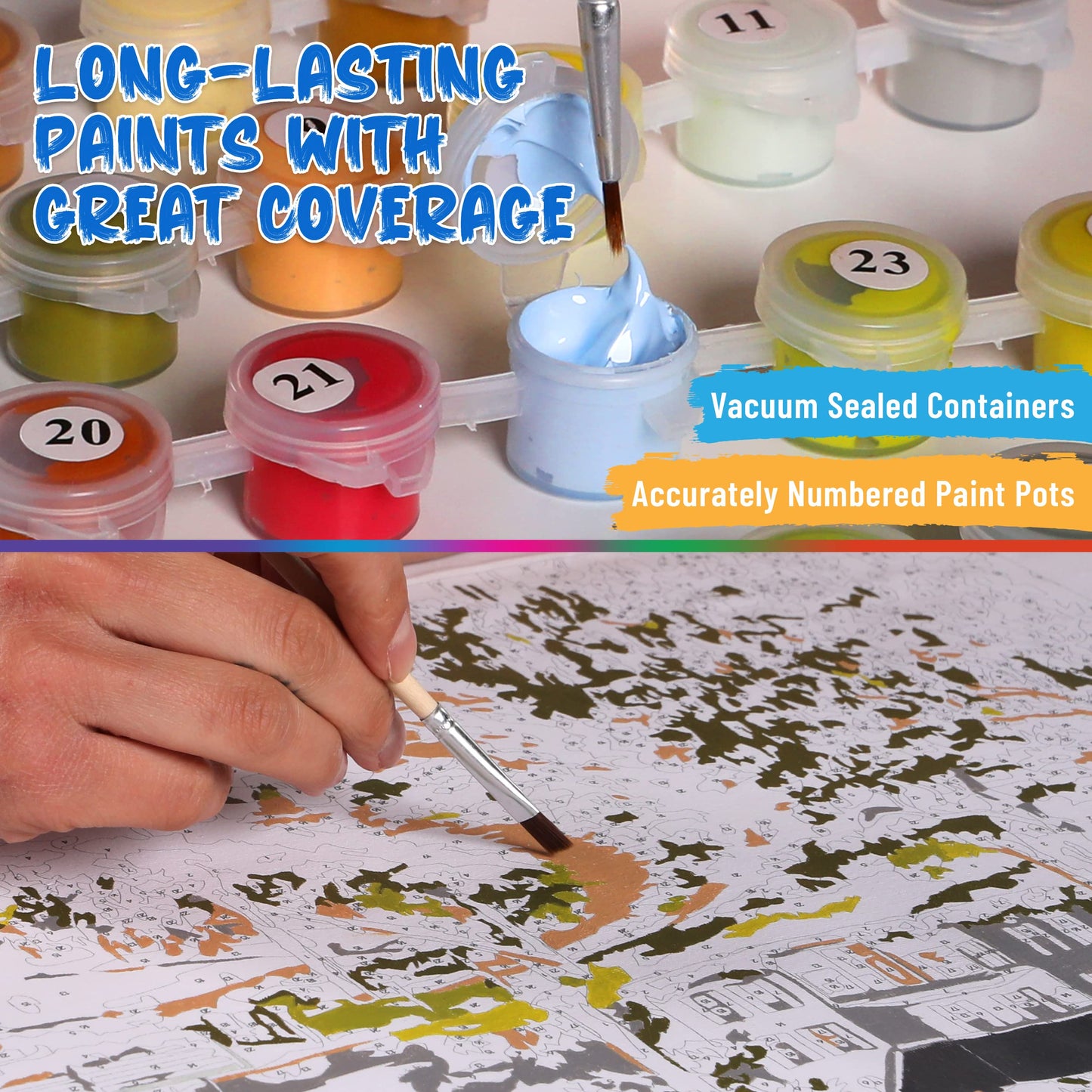 Ledgebay DIY Paint by Numbers Kit for Adults Unframed Canvas Beginner to Advanced Paint by Numbers Kit,Kits Include Acrylic Pain