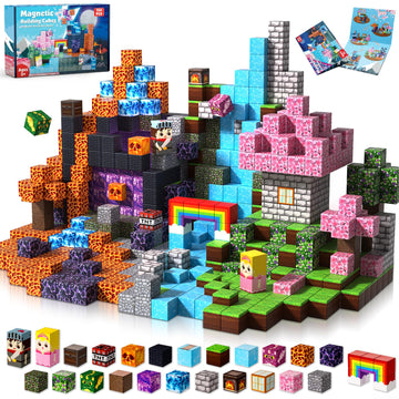 Magneverse 150 PCS Magnetic Blocks - Magnet Toys for Kids, Boys and Girls, Magnetic Building Blocks Cubes, Stacking Magnets for 