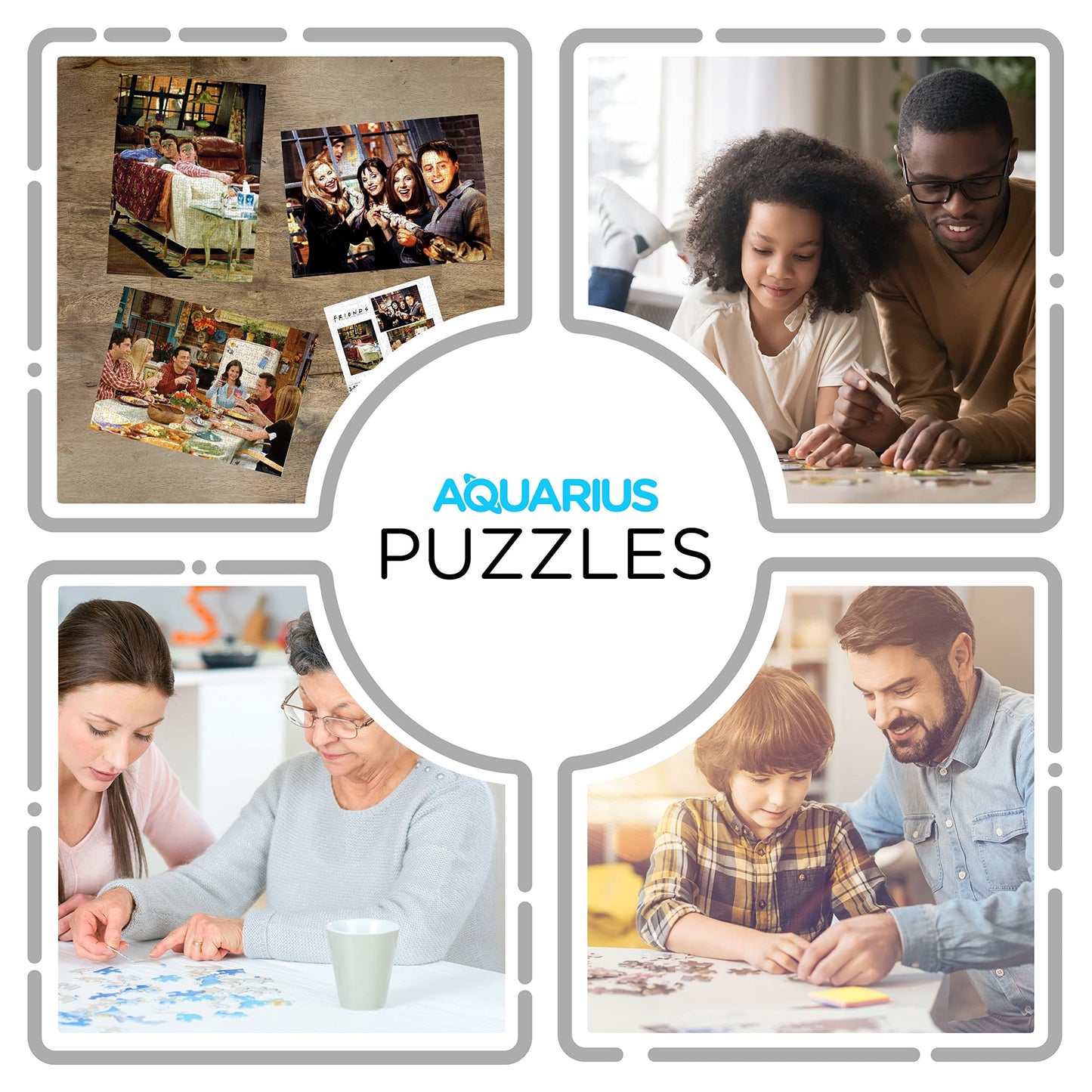 Aquarius Set Of 3 Friends Puzzles (Three 500 Piece Jigsaw Puzzles) - Glare Free - Precision Fit - Officially Licensed Friends Merchandise & Collectibles - 14X19 Inches