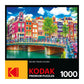 RoseArt 1000 Piece Jigsaw Puzzle - Colorful Waterfront Buildings, Amsterdam, Multi-colored, Model 8700ZZV
