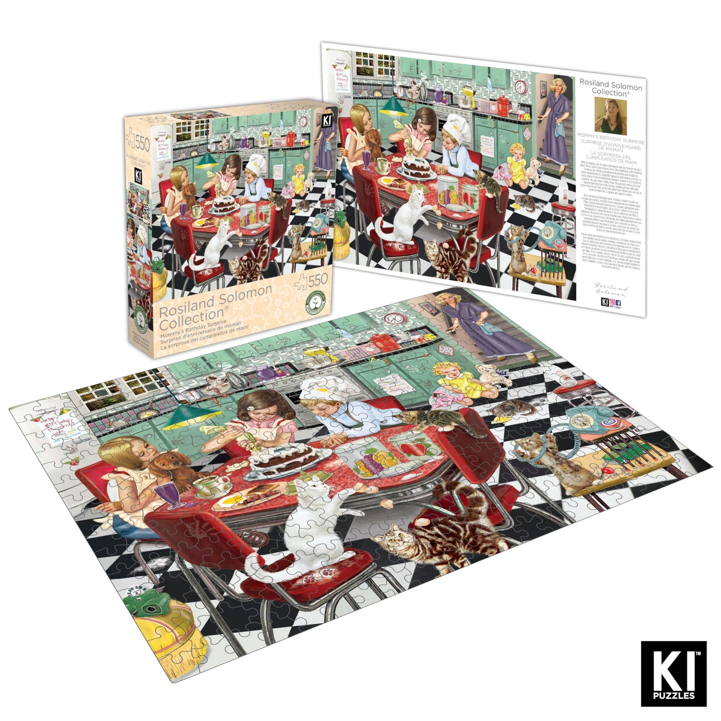 KI Puzzles 550 Piece Jigsaw Puzzle - Mommy's Birthday Surprise, 24x18", Paper, Model 50556