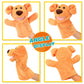 Easfan Puppy Hand Puppet Soft Animal Plush Toy With Movable Mouth Interactive Storytelling Cute Dog Toys Creativity Imagination Christmas Birthday Gifts For Toddlers Kids, Brown