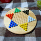 We Games Classic Wooden Chinese Checkers Set With Glass Marbles - 11.5 In
