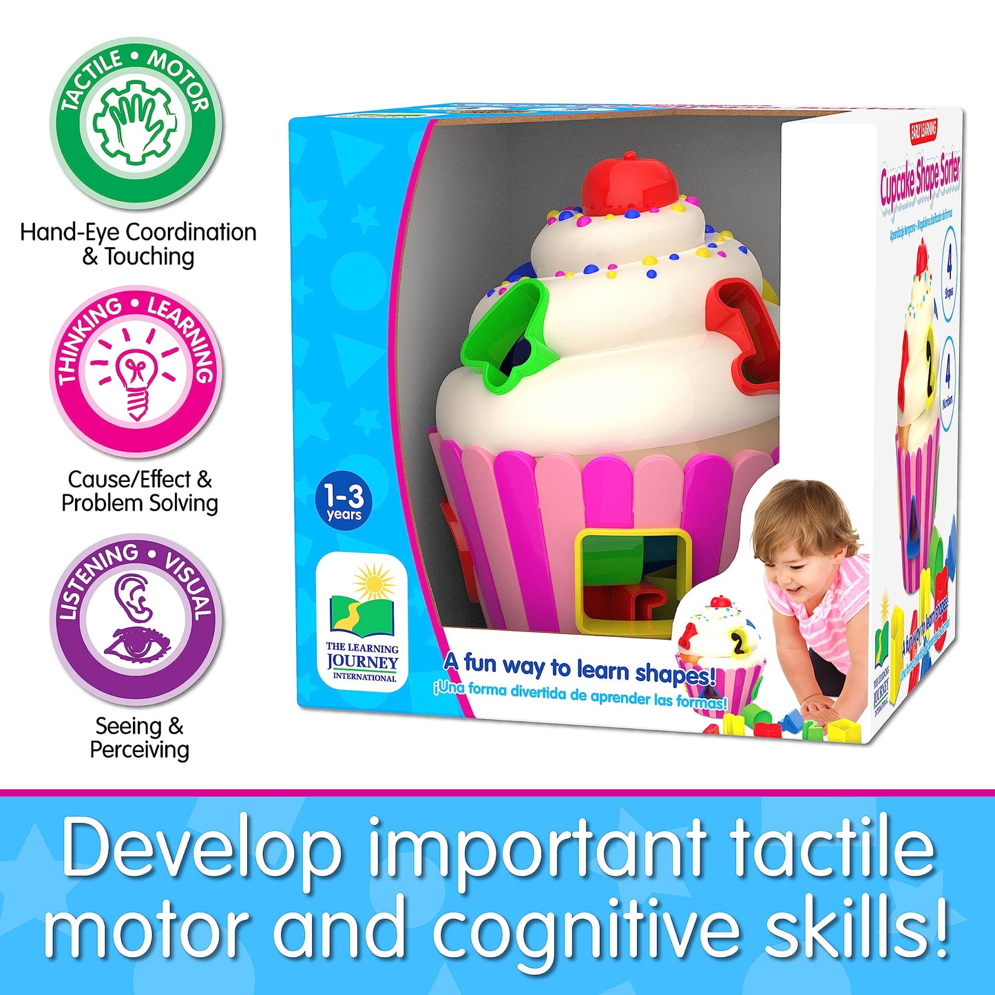 The Learning Journey - Early Learning - Cupcake Shape Sorter - Shape Sorter For Toddlers Ages 12 Months And Up - Award Winning Toys