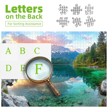 Eibsee Lake Jigsaw Puzzles 1000 Pieces Nature Landscape Puzzles For Adults 1000 Pieces With Letters On Back Hard Impossible Diff