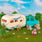 Li'l Woodzeez Happy Camper Playset - 53 Pcs Moose Family RV Toy, Multicolor, Plastic, Model WZ6782Z, Gift for Kids Age 3+