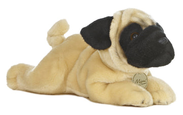 Aurora 11" Plush Pug Toy - Multi Color, Model 10823, Soft Stuffed Animal