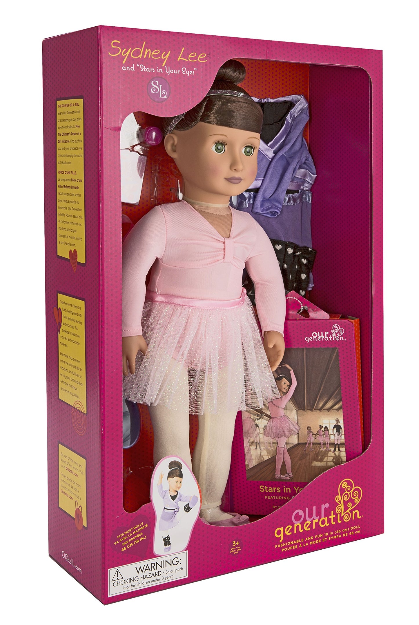 Our Generation By Battat- Sydney Lee 18' Deluxe Posable Ballerina Doll With Book & Accessories- For Age 3 Years & Up