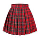 Beautifulfashionlife Women`S School Scottish Tartan High Waist Short Skirts (4Xl,Red Grey Brown)